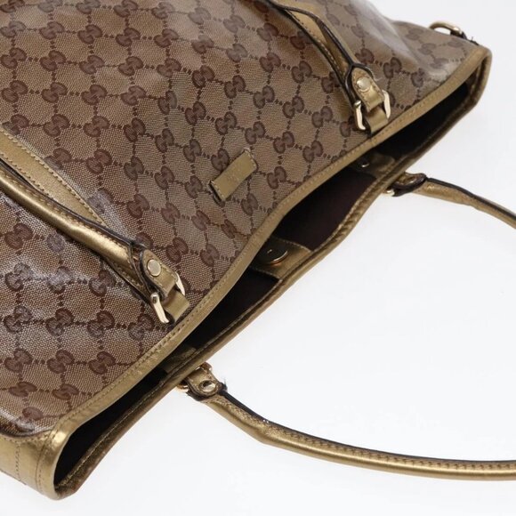 GUCCI GG Crystal Tote Bag Gold Tone Gold 197958 Auth ki4759 - Picture 10 of 16